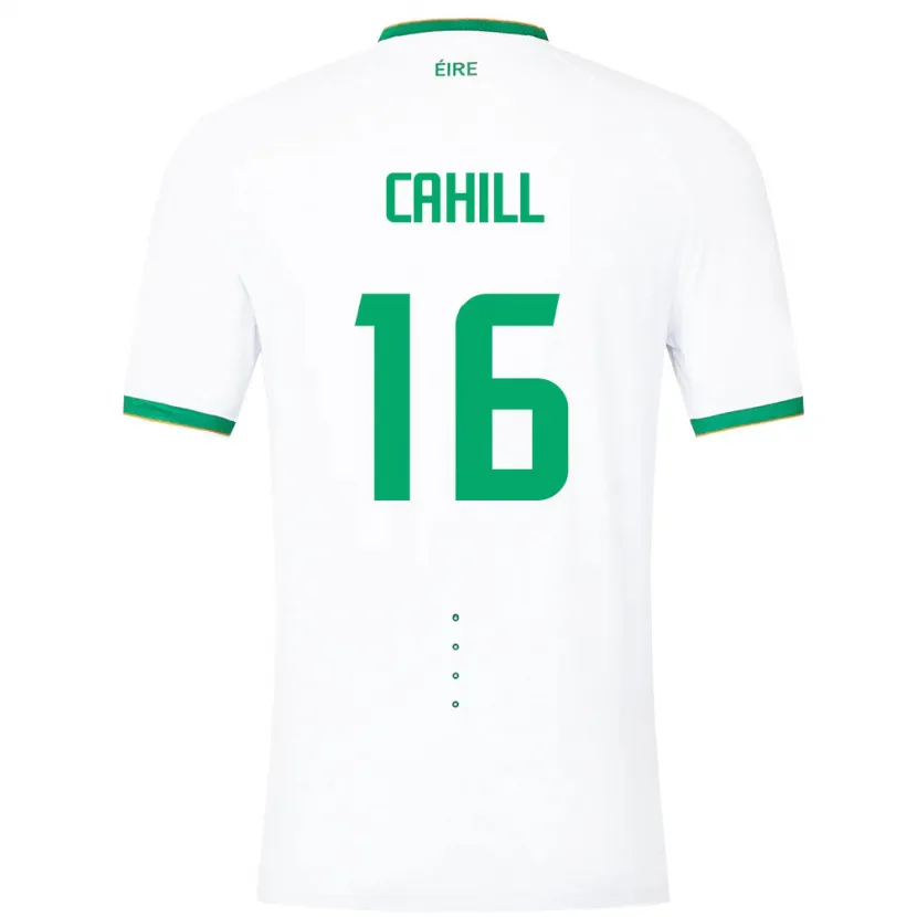Danxen Bambino Maglia Irlanda Killian Cahill #16 Bianco Kit Gara Away 24-26 Maglietta