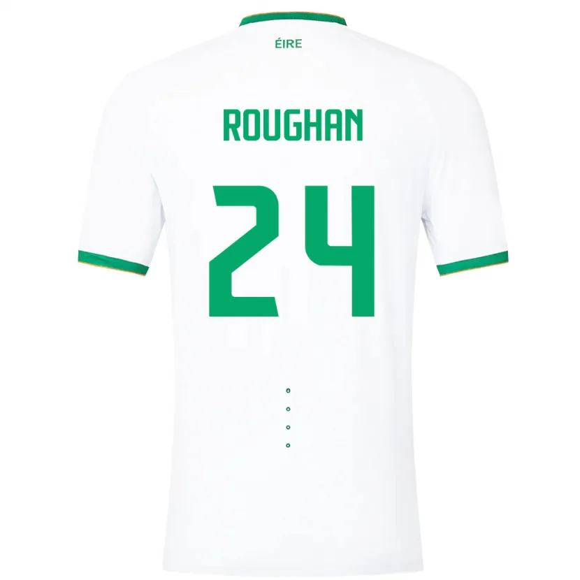 Danxen Bambino Maglia Irlanda Sean Roughan #24 Bianco Kit Gara Away 24-26 Maglietta