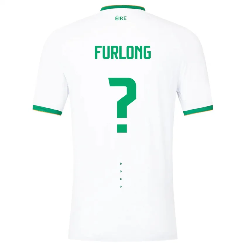 Danxen Bambino Maglia Irlanda James Furlong #0 Bianco Kit Gara Away 24-26 Maglietta