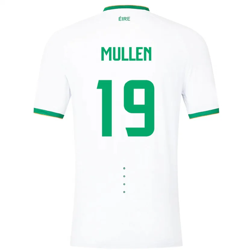 Danxen Bambino Maglia Irlanda Senan Mullen #19 Bianco Kit Gara Away 24-26 Maglietta