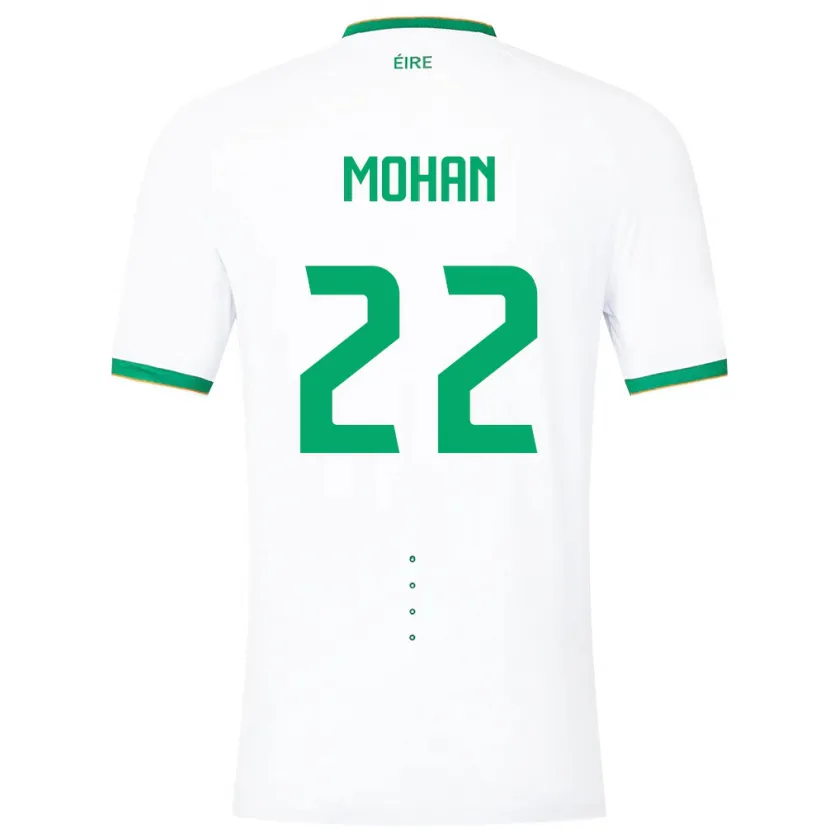 Danxen Bambino Maglia Irlanda Stephen Mohan #22 Bianco Kit Gara Away 24-26 Maglietta