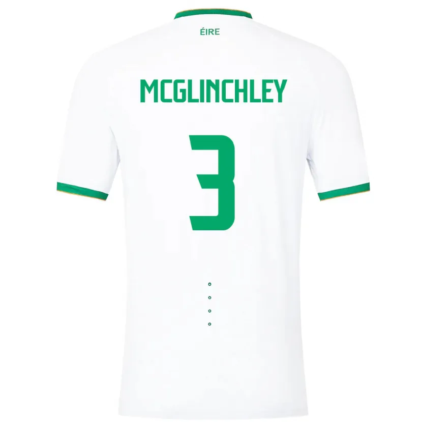 Danxen Bambino Maglia Irlanda Harry Mcglinchley #3 Bianco Kit Gara Away 24-26 Maglietta