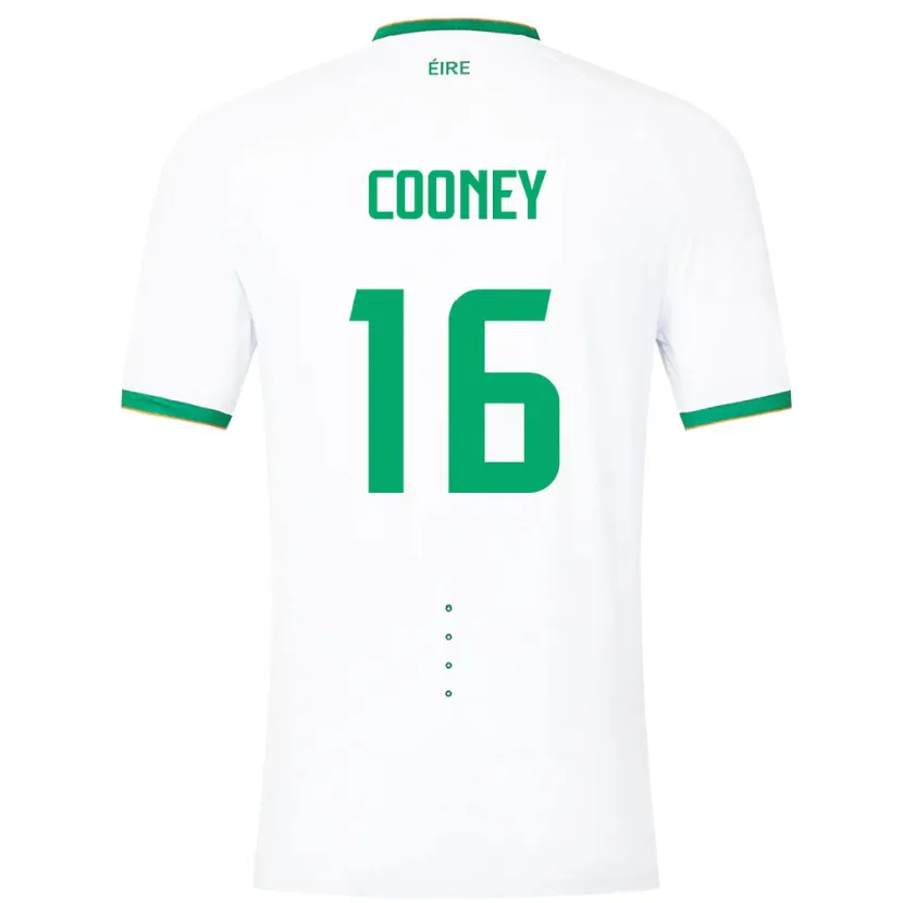 Danxen Bambino Maglia Irlanda Oisin Cooney #16 Bianco Kit Gara Away 24-26 Maglietta