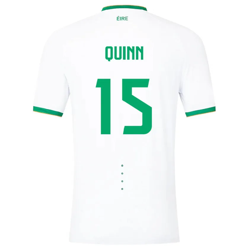 Danxen Bambino Maglia Irlanda Lucy Quinn #15 Bianco Kit Gara Away 24-26 Maglietta
