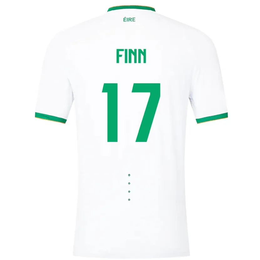 Danxen Bambino Maglia Irlanda Jamie Finn #17 Bianco Kit Gara Away 24-26 Maglietta