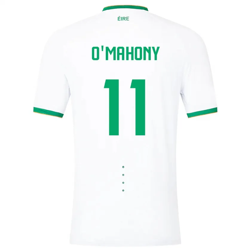 Danxen Bambino Maglia Irlanda Éabha O'mahony #11 Bianco Kit Gara Away 24-26 Maglietta