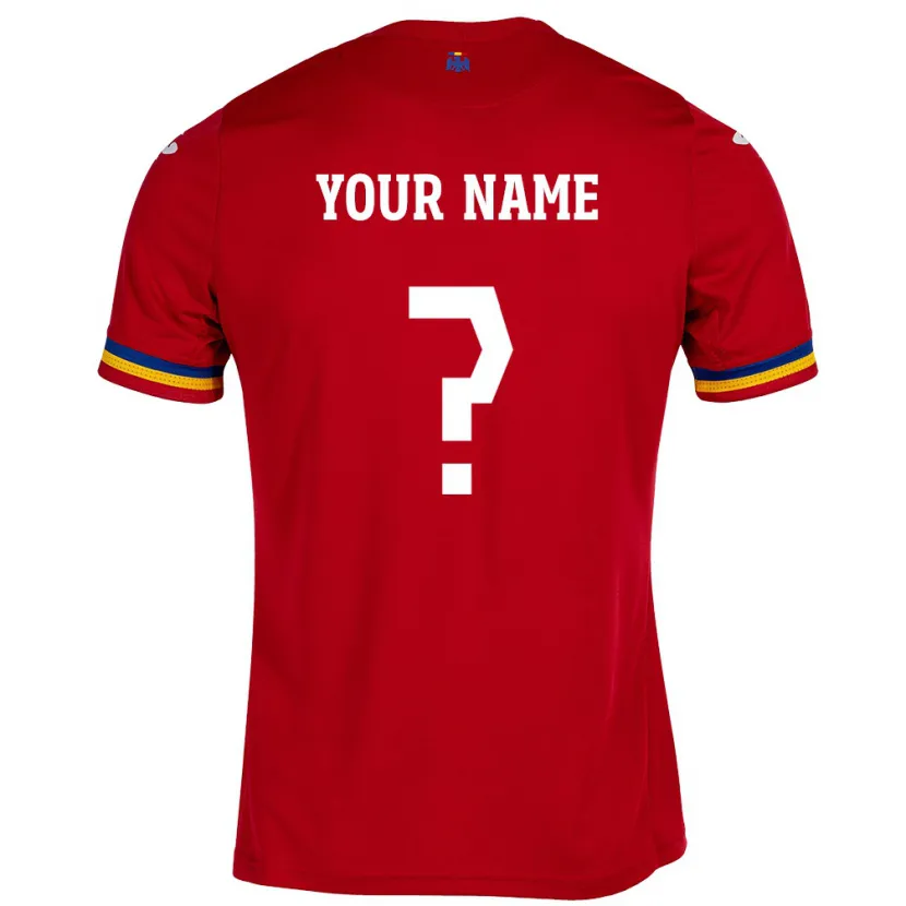 Danxen Bambino Maglia Romania Il Tuo Nome #0 Rosso Kit Gara Away 24-26 Maglietta