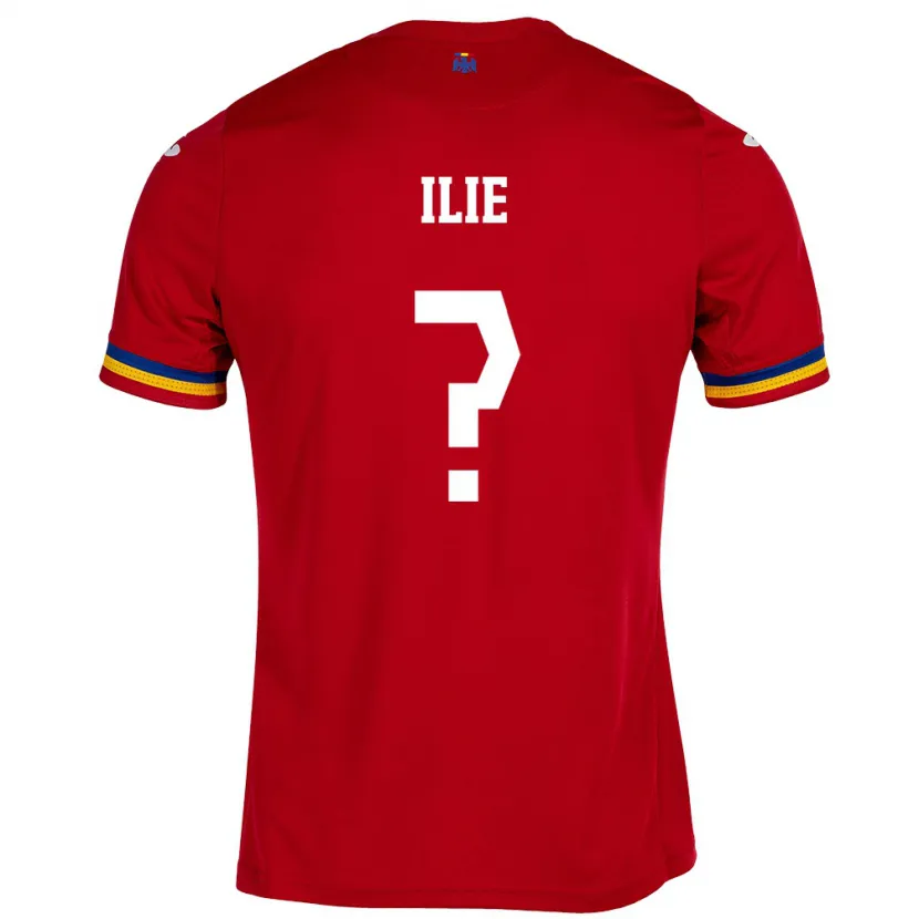 Danxen Bambino Maglia Romania Mario Ilie #0 Rosso Kit Gara Away 24-26 Maglietta