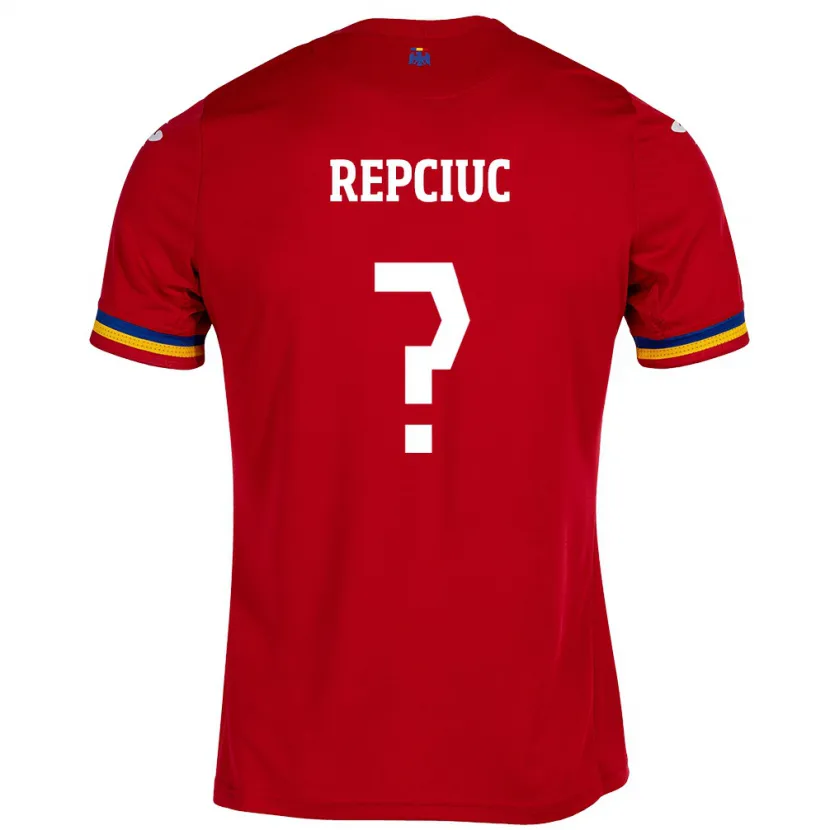 Danxen Bambino Maglia Romania Gabriel Repciuc #0 Rosso Kit Gara Away 24-26 Maglietta