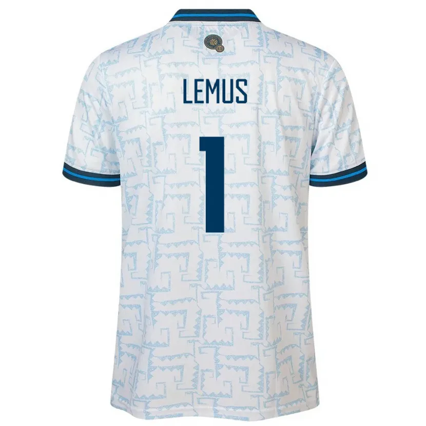 Danxen Bambino Maglia El Salvador Hamilton Lemus #1 Bianco Kit Gara Away 24-26 Maglietta