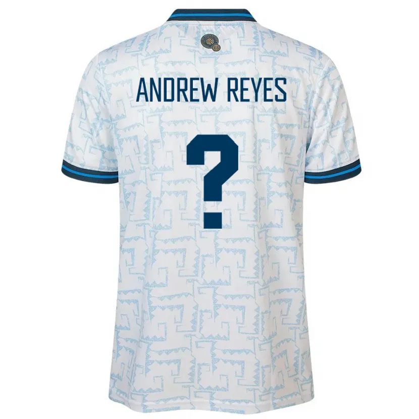Danxen Bambino Maglia El Salvador Andrew Reyes #0 Bianco Kit Gara Away 24-26 Maglietta