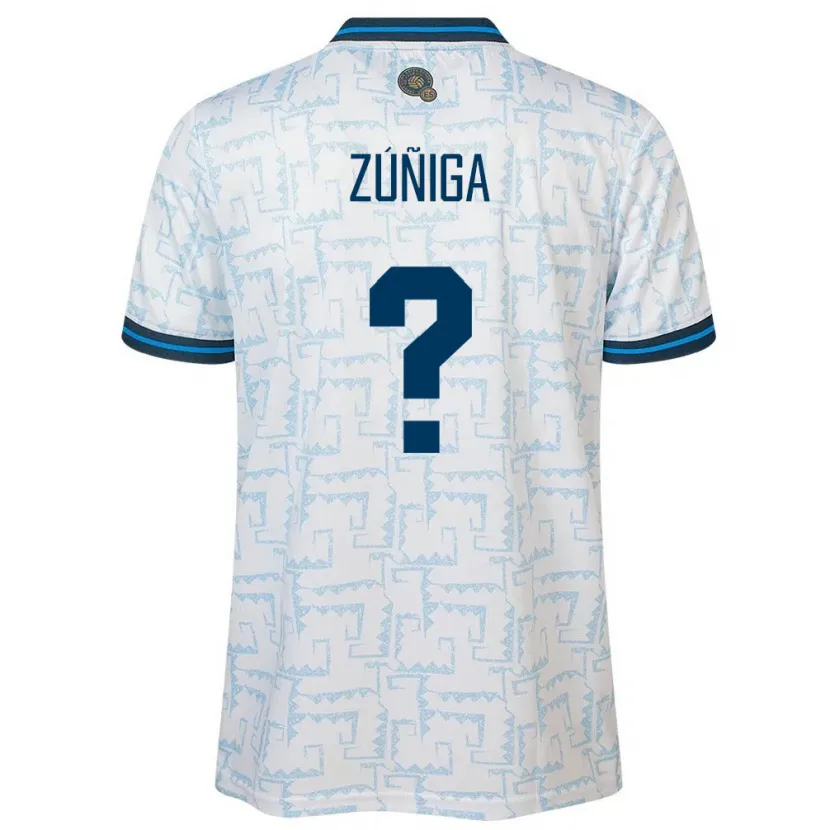 Danxen Bambino Maglia El Salvador Stephanie Zúñiga #0 Bianco Kit Gara Away 24-26 Maglietta