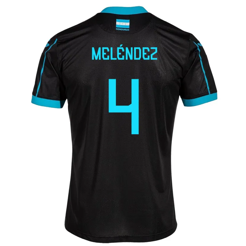 Danxen Bambino Maglia Honduras Carlos Meléndez #4 Nero Kit Gara Away 24-26 Maglietta