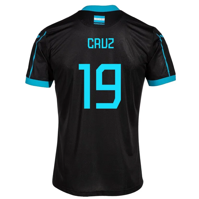 Danxen Bambino Maglia Honduras Russel Cruz #19 Nero Kit Gara Away 24-26 Maglietta