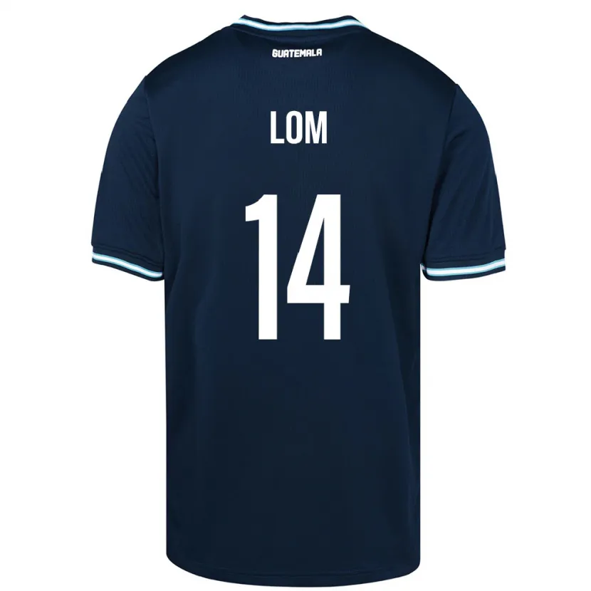 Danxen Bambino Maglia Guatemala Darwin Lom #14 Blu Kit Gara Away 24-26 Maglietta