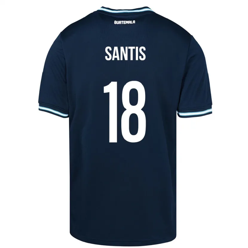 Danxen Bambino Maglia Guatemala Óscar Santis #18 Blu Kit Gara Away 24-26 Maglietta
