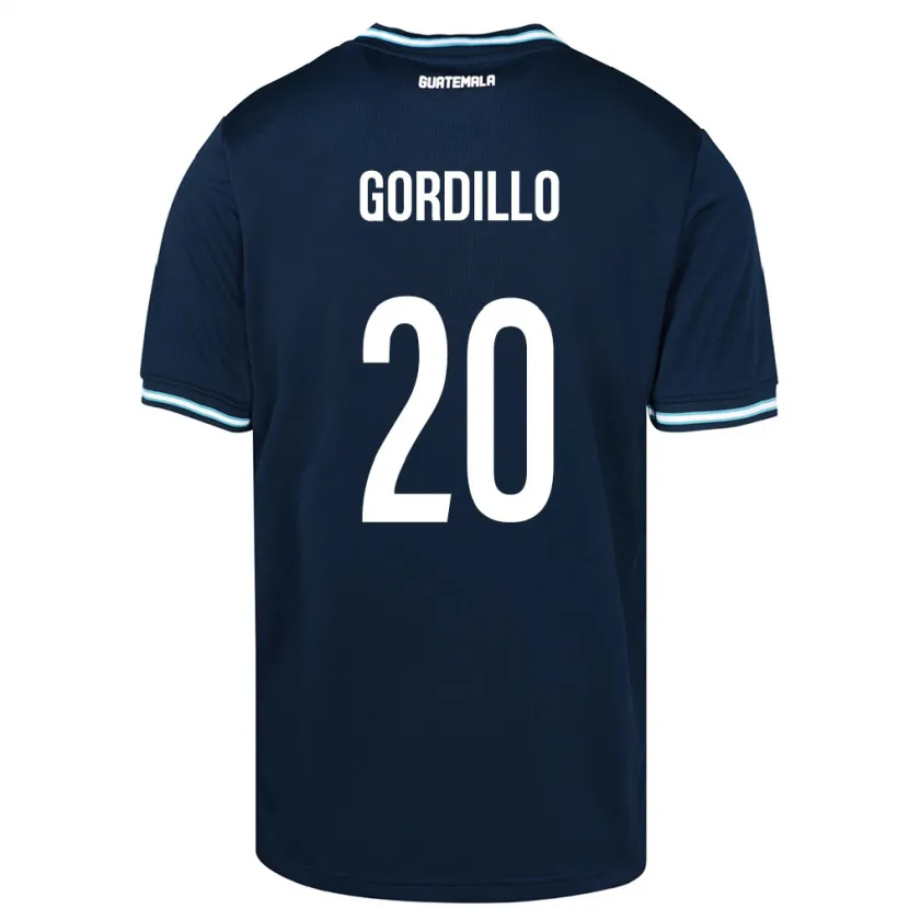 Danxen Bambino Maglia Guatemala Gerardo Gordillo #20 Blu Kit Gara Away 24-26 Maglietta