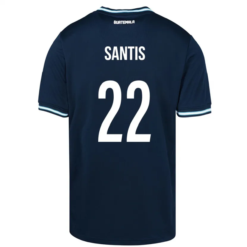 Danxen Bambino Maglia Guatemala Diego Santis #22 Blu Kit Gara Away 24-26 Maglietta