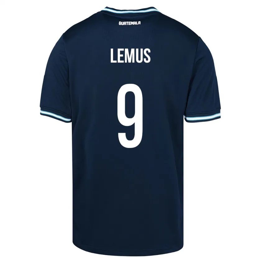 Danxen Bambino Maglia Guatemala Erick Lemus #9 Blu Kit Gara Away 24-26 Maglietta