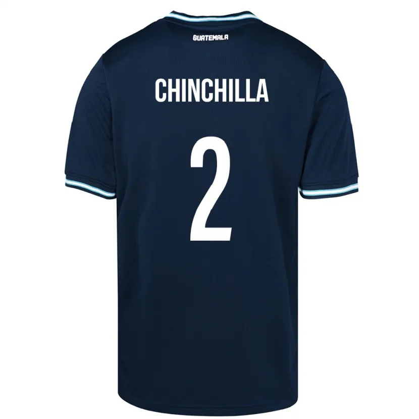 Danxen Bambino Maglia Guatemala Nicolás Chinchilla #2 Blu Kit Gara Away 24-26 Maglietta