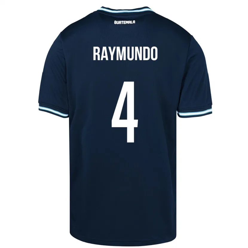 Danxen Bambino Maglia Guatemala Cristopher Raymundo #4 Blu Kit Gara Away 24-26 Maglietta