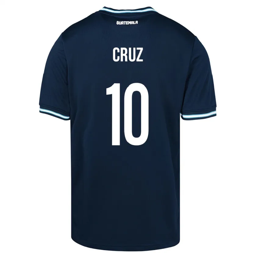 Danxen Bambino Maglia Guatemala Axel De La Cruz #10 Blu Kit Gara Away 24-26 Maglietta