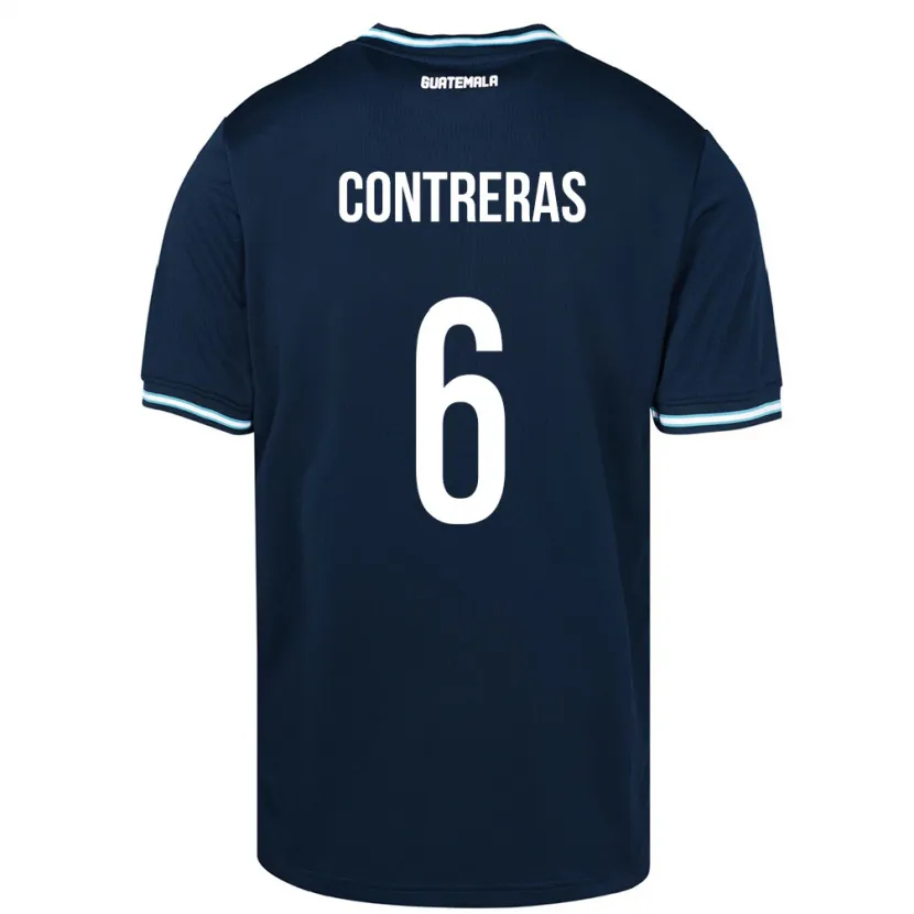 Danxen Bambino Maglia Guatemala María Contreras #6 Blu Kit Gara Away 24-26 Maglietta