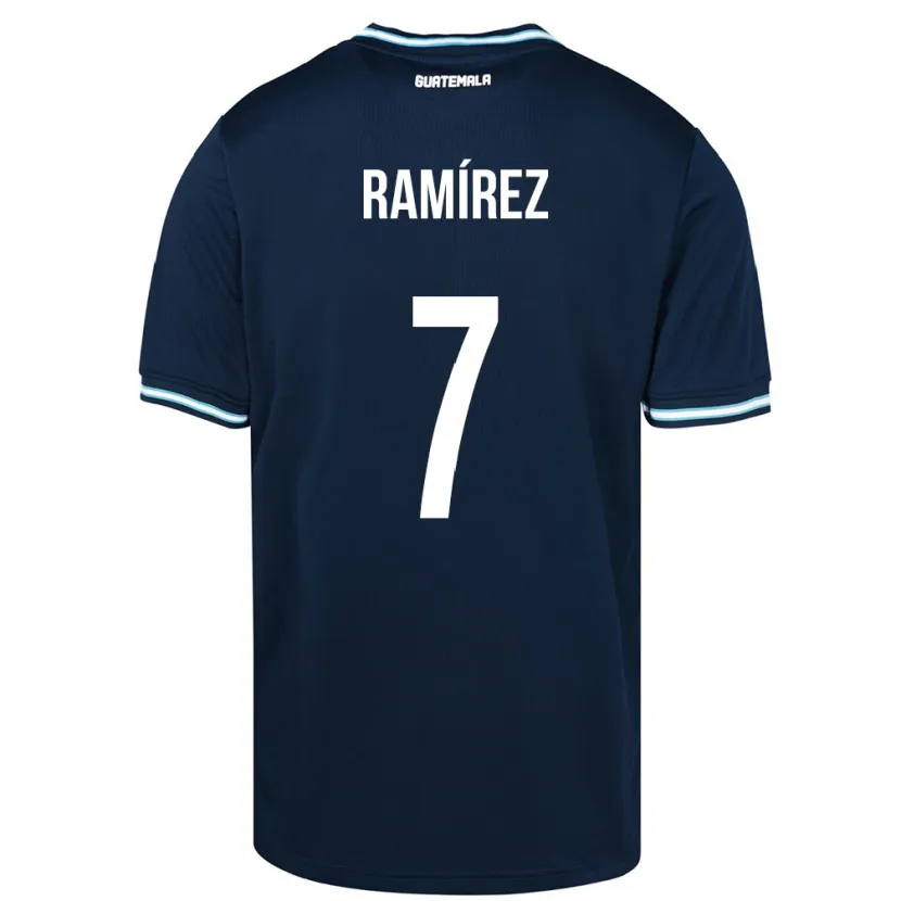 Danxen Bambino Maglia Guatemala Leslie Ramírez #7 Blu Kit Gara Away 24-26 Maglietta