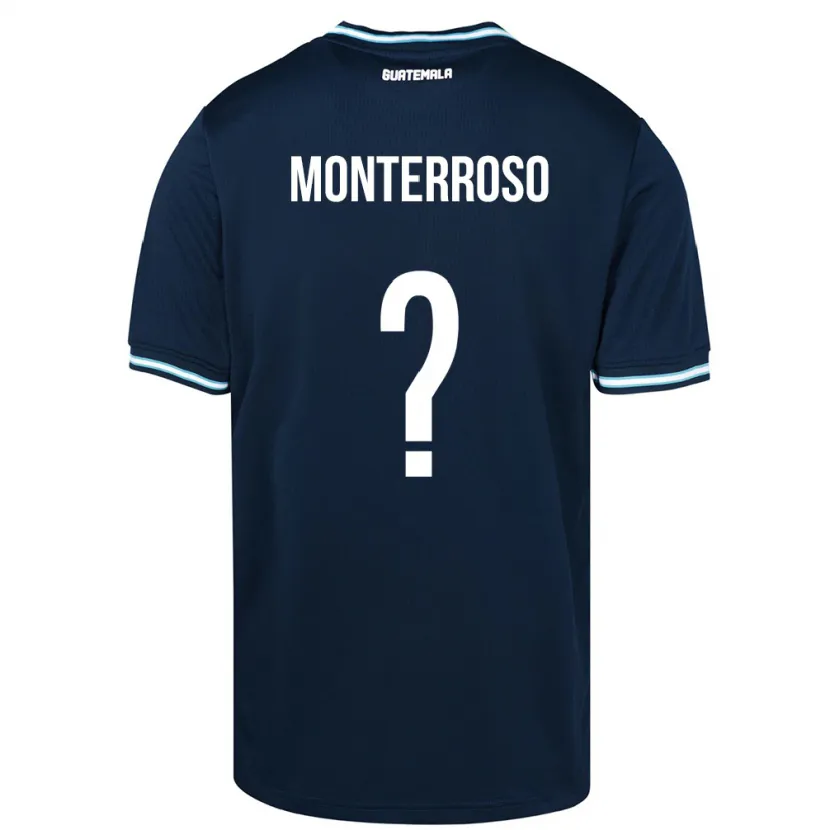 Danxen Bambino Maglia Guatemala María Monterroso #0 Blu Kit Gara Away 24-26 Maglietta