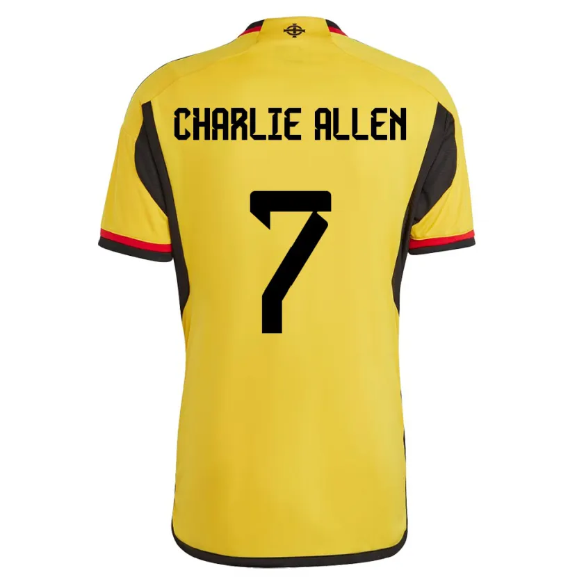 Danxen Bambino Maglia Irlanda Del Nord Charlie Allen #7 Bianco Kit Gara Away 24-26 Maglietta