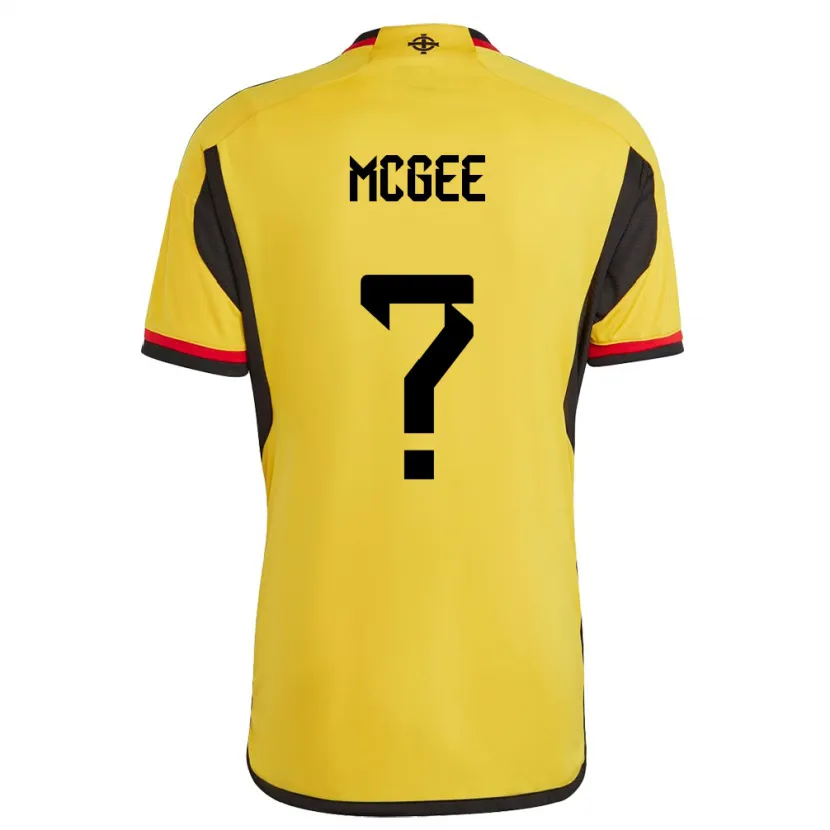 Danxen Bambino Maglia Irlanda Del Nord Ethan Mcgee #0 Bianco Kit Gara Away 24-26 Maglietta