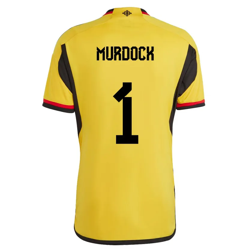 Danxen Bambino Maglia Irlanda Del Nord Will Murdock #1 Bianco Kit Gara Away 24-26 Maglietta