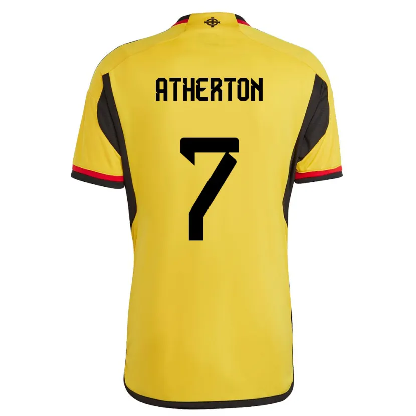 Danxen Bambino Maglia Irlanda Del Nord Chris Atherton #7 Bianco Kit Gara Away 24-26 Maglietta