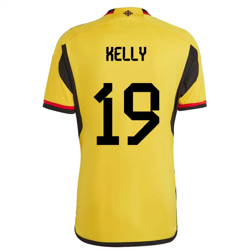 Danxen Bambino Maglia Irlanda Del Nord Oscar Kelly #19 Bianco Kit Gara Away 24-26 Maglietta