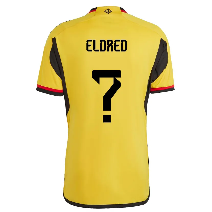 Danxen Bambino Maglia Irlanda Del Nord Sydney Eldred #0 Bianco Kit Gara Away 24-26 Maglietta