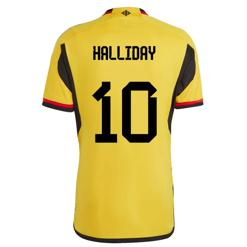 Danxen Bambino Maglia Irlanda Del Nord Keri Halliday #10 Bianco Kit Gara Away 24-26 Maglietta