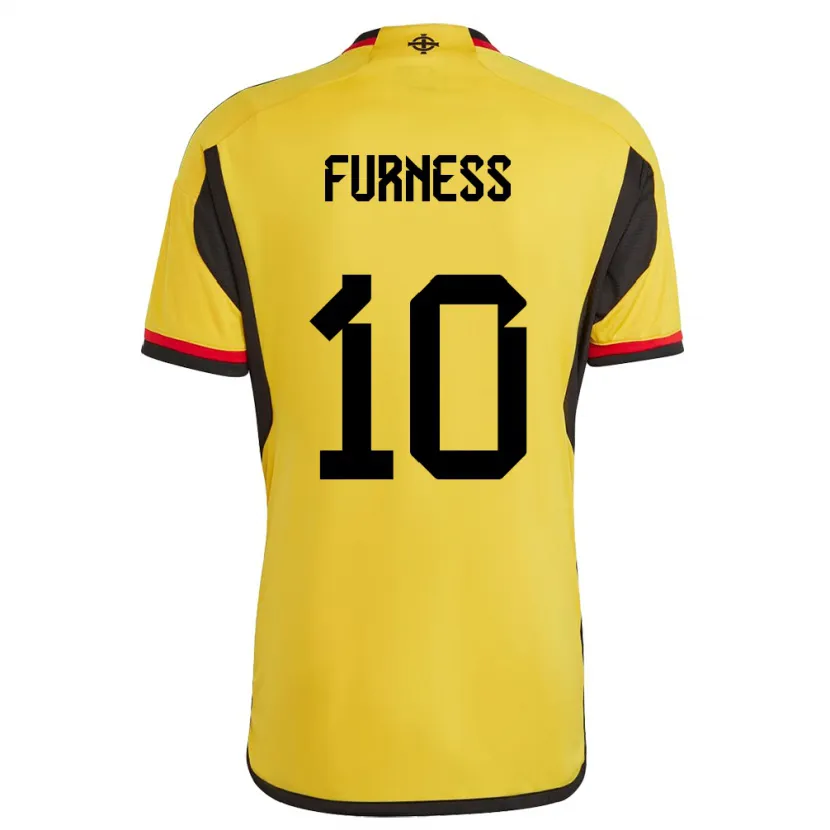 Danxen Bambino Maglia Irlanda Del Nord Rachel Furness #10 Bianco Kit Gara Away 24-26 Maglietta