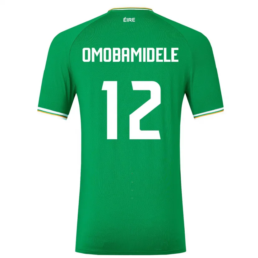 Danxen Uomo Maglia Irlanda Andrew Omobamidele #12 Verde Kit Gara Home 24-26 Maglietta