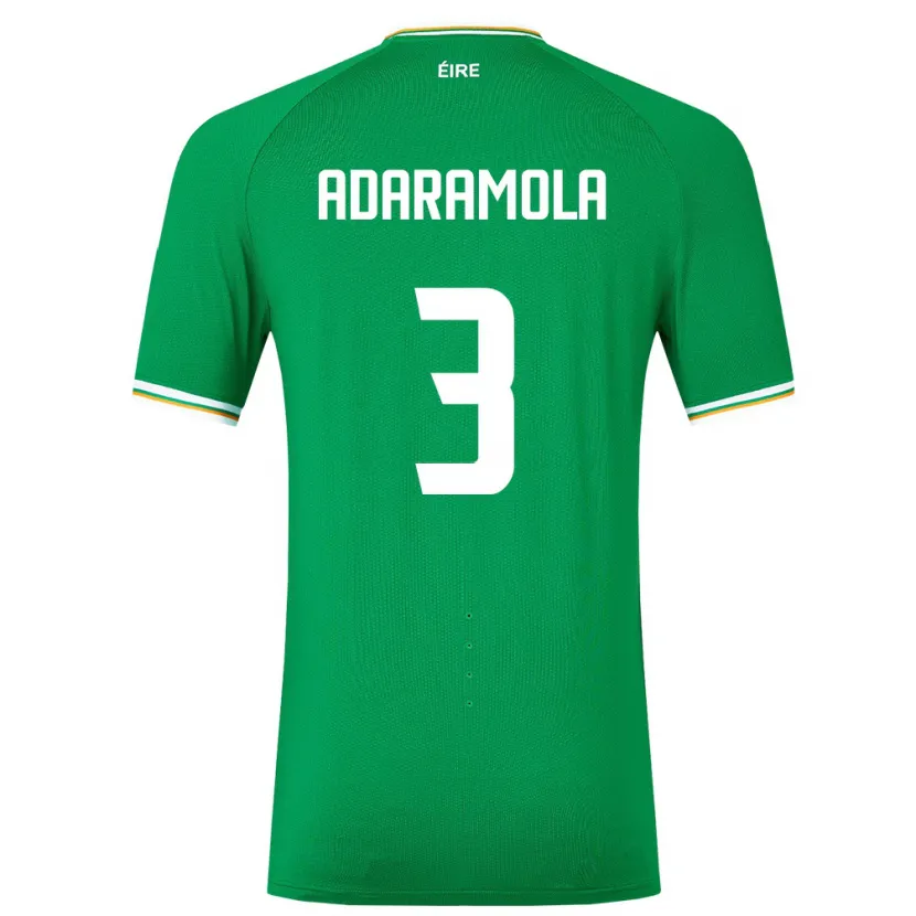 Danxen Uomo Maglia Irlanda Tayo Adaramola #3 Verde Kit Gara Home 24-26 Maglietta