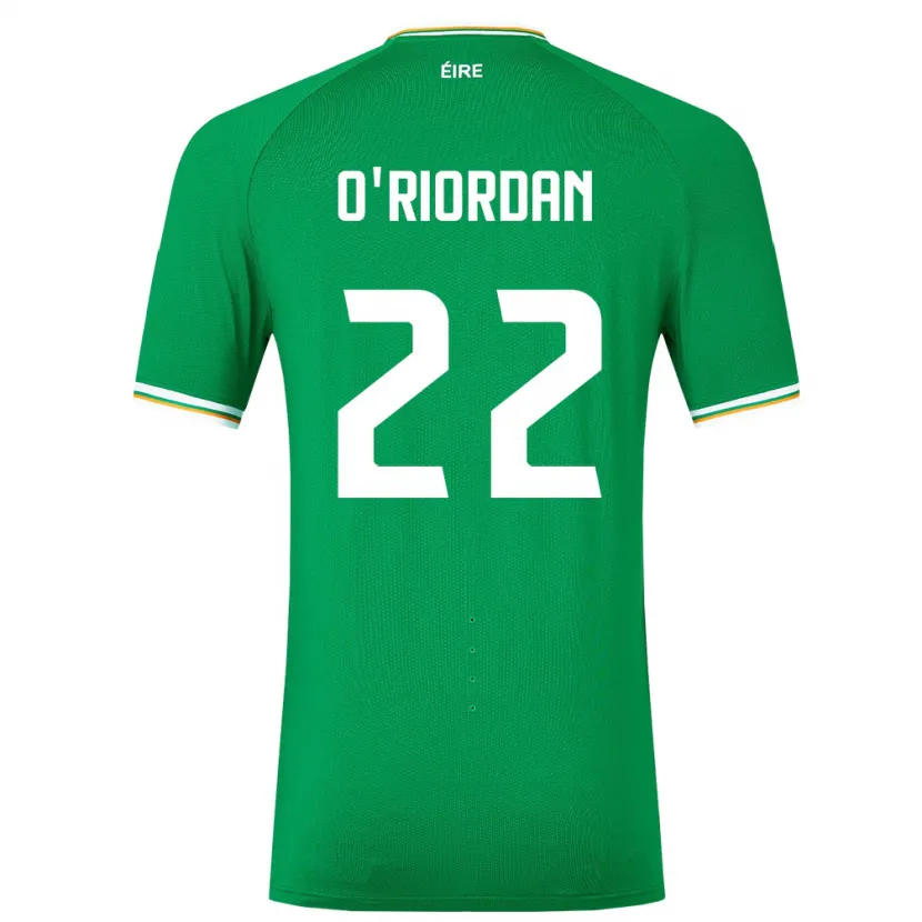 Danxen Uomo Maglia Irlanda Connor O'riordan #22 Verde Kit Gara Home 24-26 Maglietta