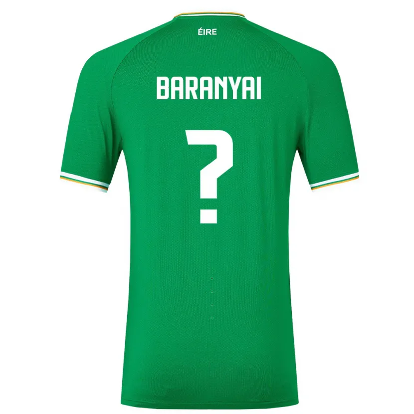 Danxen Uomo Maglia Irlanda Patrick Baranyai #0 Verde Kit Gara Home 24-26 Maglietta