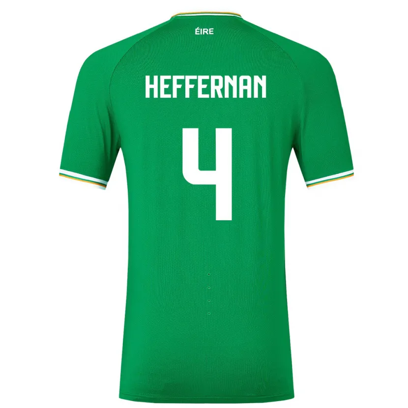 Danxen Uomo Maglia Irlanda Cathal Heffernan #4 Verde Kit Gara Home 24-26 Maglietta