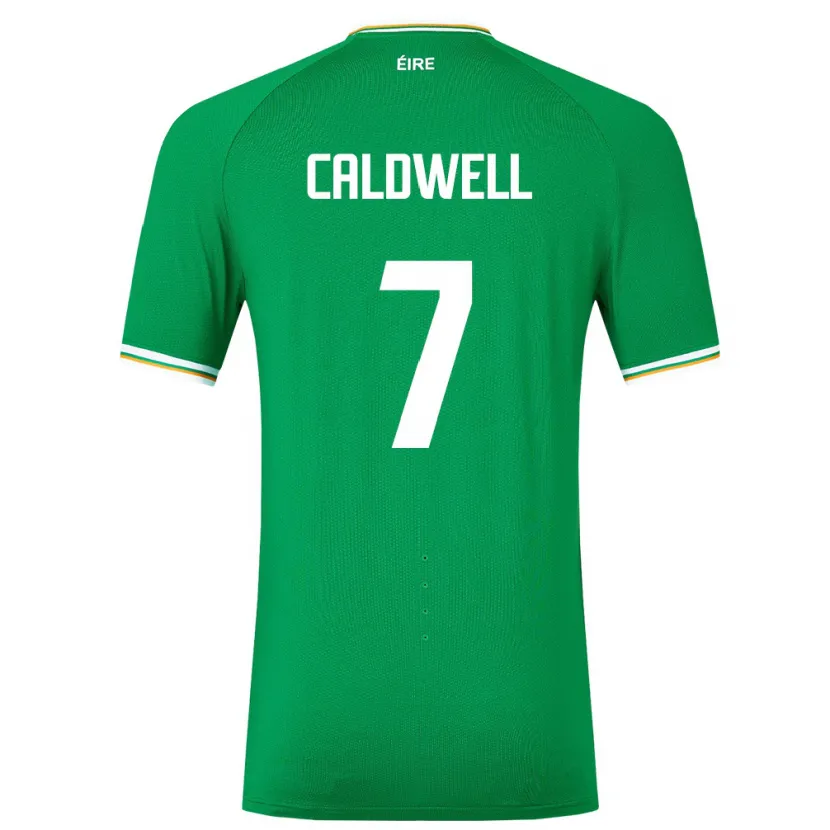 Danxen Uomo Maglia Irlanda Diane Caldwell #7 Verde Kit Gara Home 24-26 Maglietta