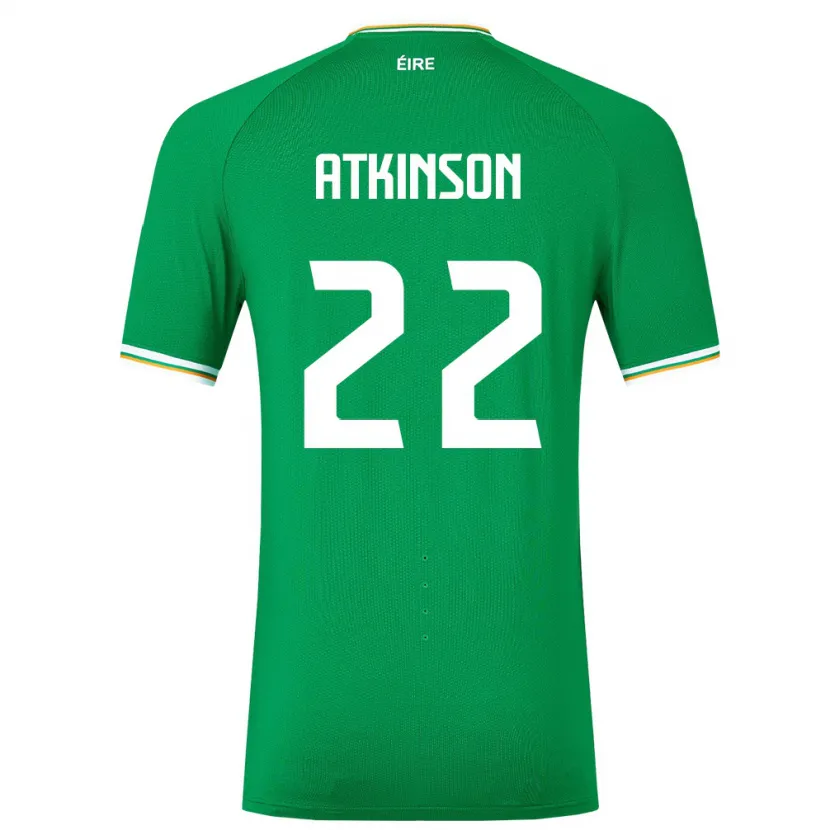 Danxen Uomo Maglia Irlanda Isibeal Atkinson #22 Verde Kit Gara Home 24-26 Maglietta
