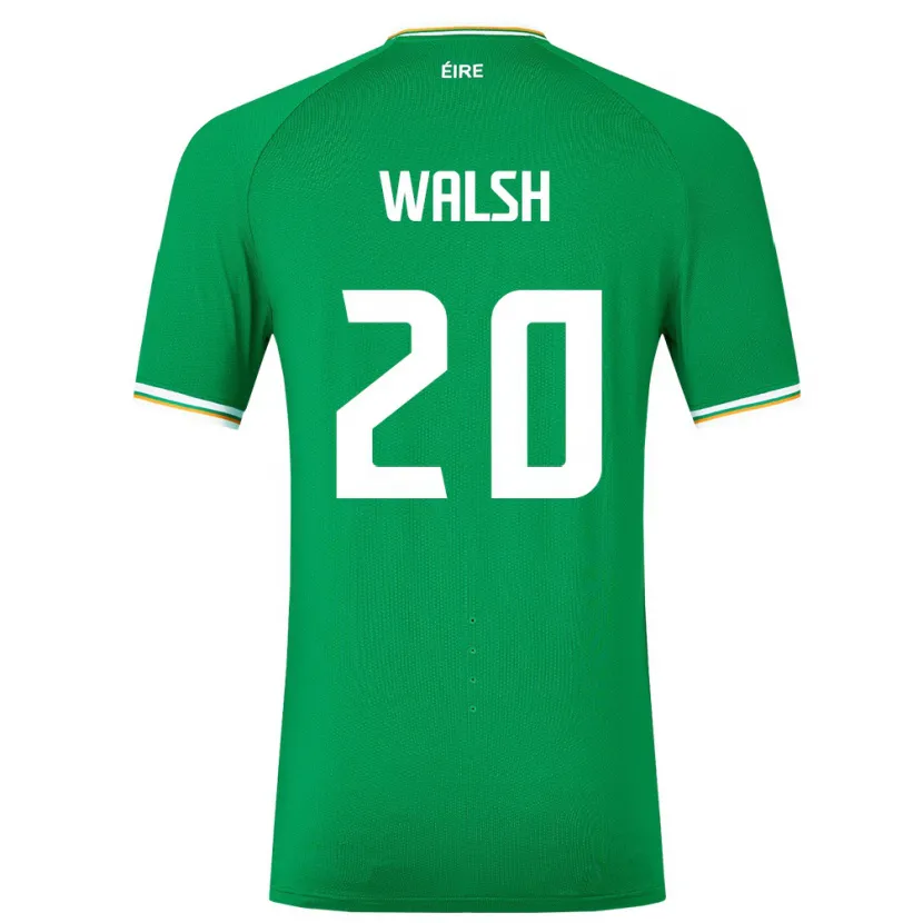 Danxen Uomo Maglia Irlanda Claire Walsh #20 Verde Kit Gara Home 24-26 Maglietta