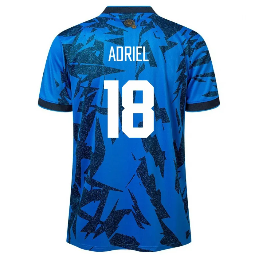 Danxen Uomo Maglia El Salvador Adriel Martínez #18 Blu Kit Gara Home 24-26 Maglietta