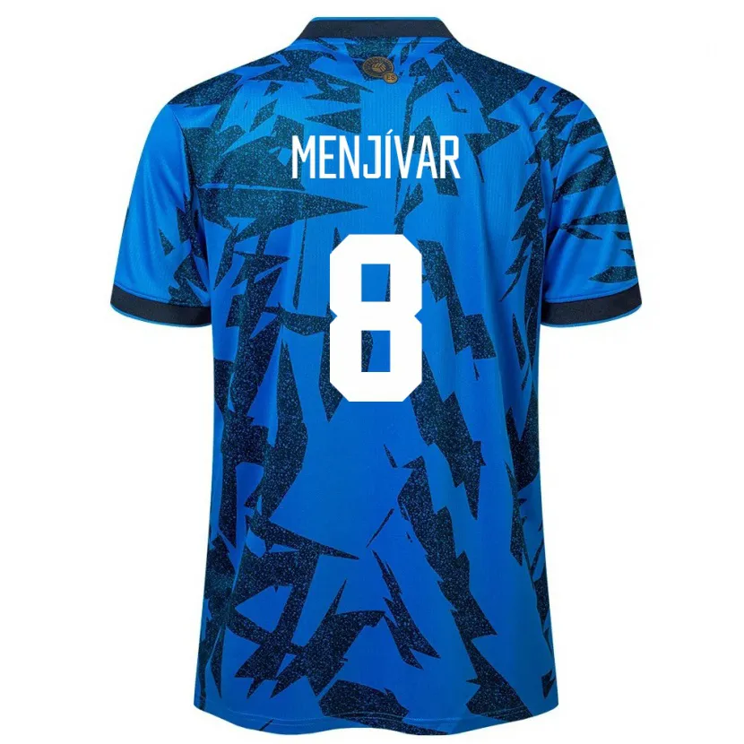 Danxen Uomo Maglia El Salvador Wálter Menjívar #8 Blu Kit Gara Home 24-26 Maglietta