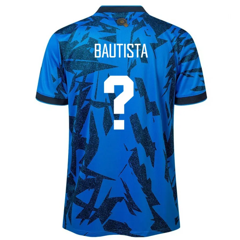 Danxen Uomo Maglia El Salvador Ezequiel Bautista #0 Blu Kit Gara Home 24-26 Maglietta