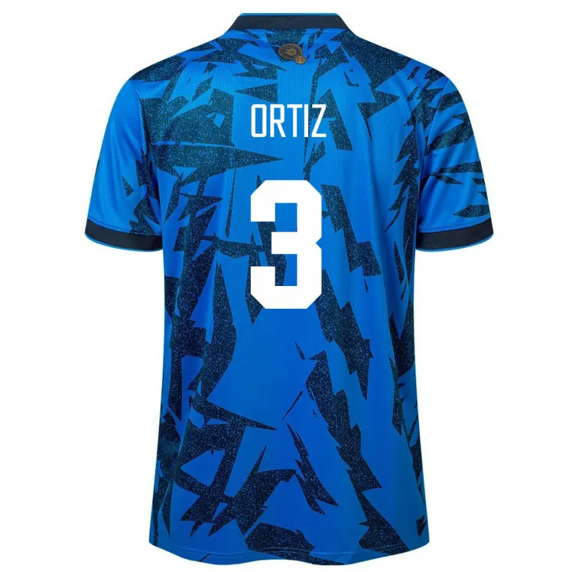 Danxen Uomo Maglia El Salvador Priscila Ortiz #3 Blu Kit Gara Home 24-26 Maglietta
