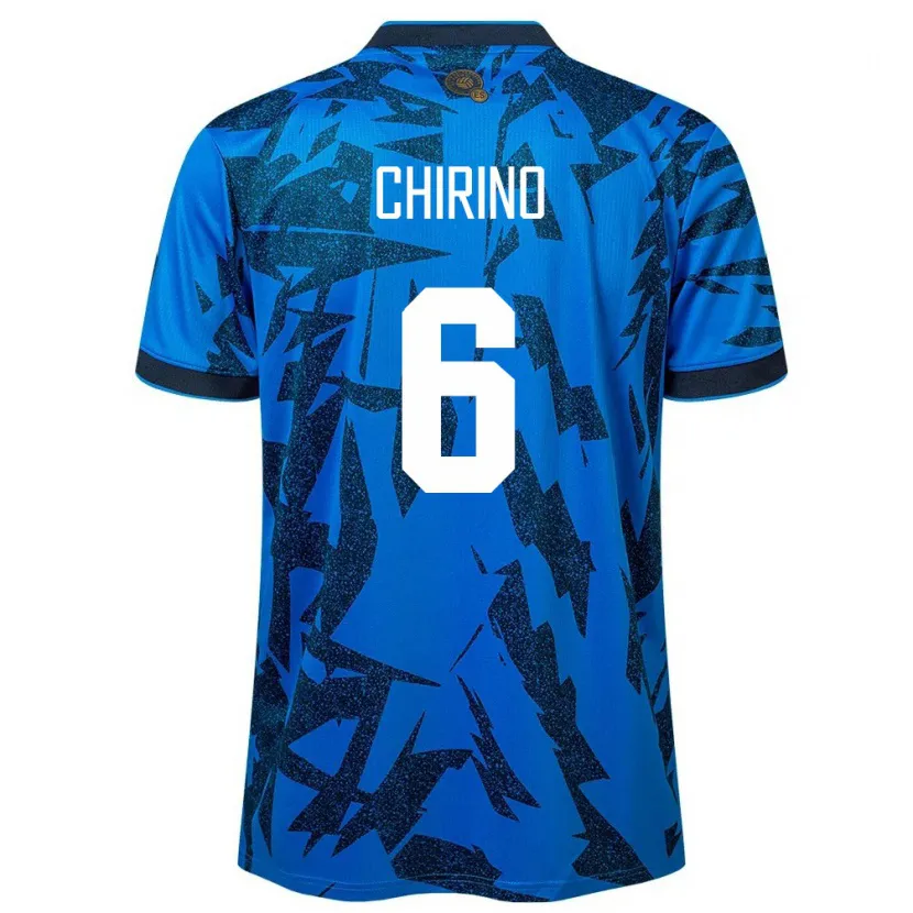 Danxen Uomo Maglia El Salvador Alejandra Chirino #6 Blu Kit Gara Home 24-26 Maglietta